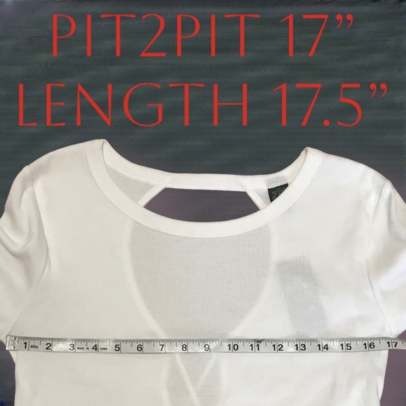 CLEARANCE ~ WILD FABLE Ribbed Open Tie Back Cropped Baby Tee - Picture 6 of 7